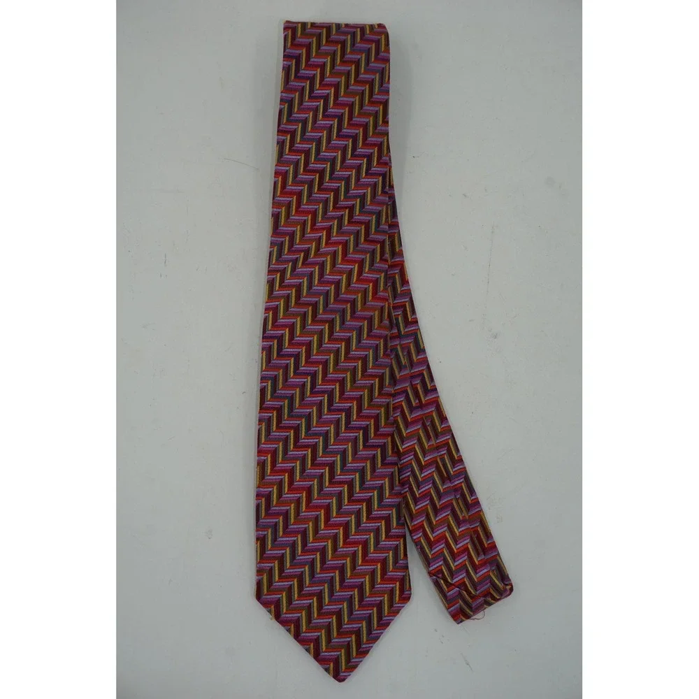 Duchamp London‎ Tie Multicolor Geometric Silk Made In England